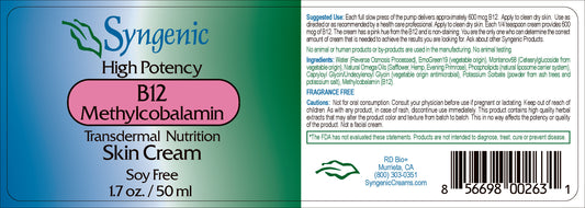 Vitamin B12 (Methylcobalamin) Transdermal Supplement