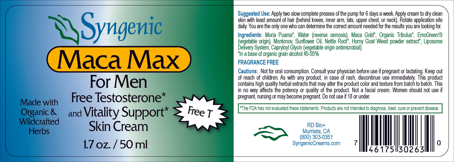 Maca Max for Men with Herbal Testosterone Boosters