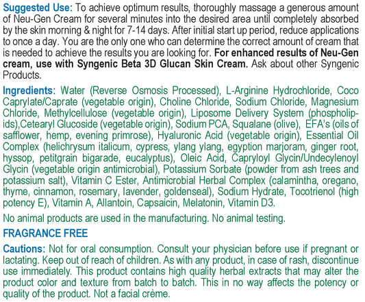 Neu-Gen Cream for Neuropathy and Nerve Pain