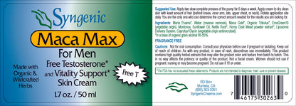 Maca Max for Men with Herbal Testosterone Boosters