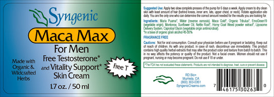 Maca Max for Men with Herbal Testosterone Boosters